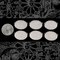 Vintage Basket Antiqued Silver Plated Brass Cameo Frames for 24mm x 18mm Side Profile with Hanging Rings - Set of Six - S-F30